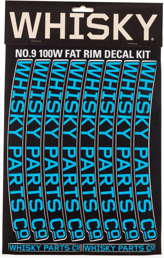 WHISKY 100w Rim Decal Kit for 2 Rims Cyan – Dynamite Bike Lab