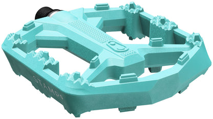 Crankbrothers Stamp 0 Pedals - Platform Composite 9/16" Turquoise Small