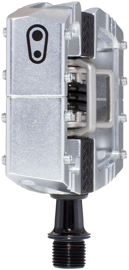 Crankbrothers Mallet DH Pedals - Dual Sided Clipless Platform Aluminum 9/16" High Polish Silver