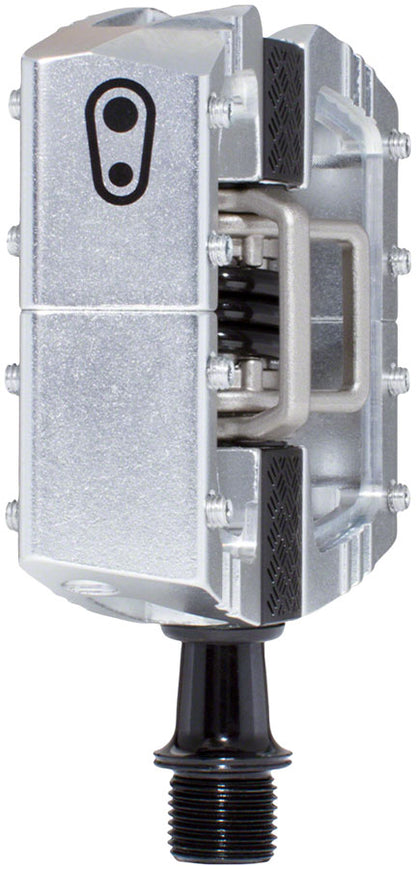 Crankbrothers Mallet DH Pedals - Dual Sided Clipless Platform Aluminum 9/16" High Polish Silver
