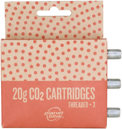 Planet Bike 20g Threaded CO2 Cartridge - 3 pack