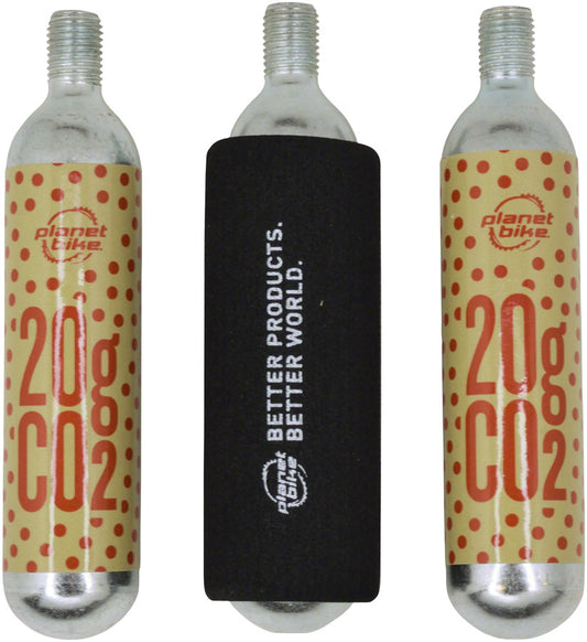 Planet Bike 20g Threaded CO2 Cartridge - 3 pack
