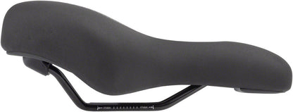 MSW Women's Saddle - Memory Foam Soft Touch Cover Steel Black