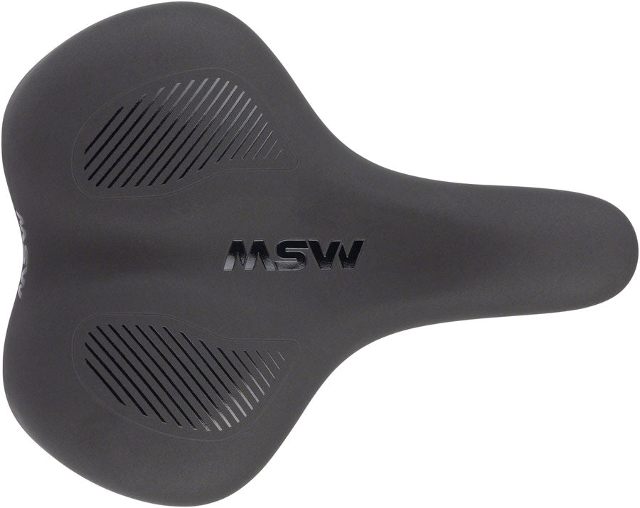 MSW Women's Saddle - Memory Foam Soft Touch Cover Steel Black