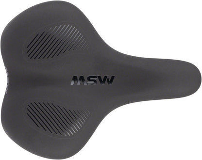 MSW Women's Saddle - Memory Foam Soft Touch Cover Steel Black
