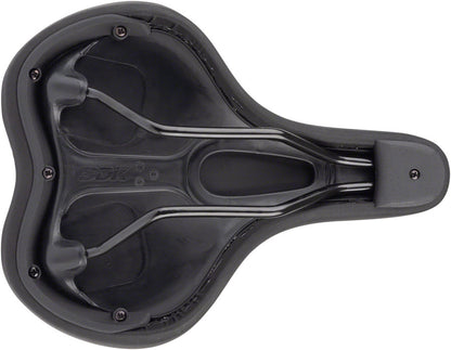 MSW Women's Saddle - Memory Foam Soft Touch Cover Steel Black