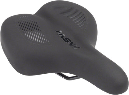 MSW Women's Saddle - Memory Foam Soft Touch Cover Steel Black