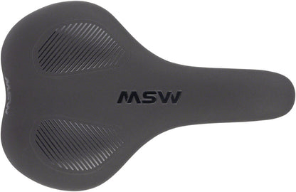 MSW Men's Saddle - Memory Foam Soft Touch Cover Steel Black