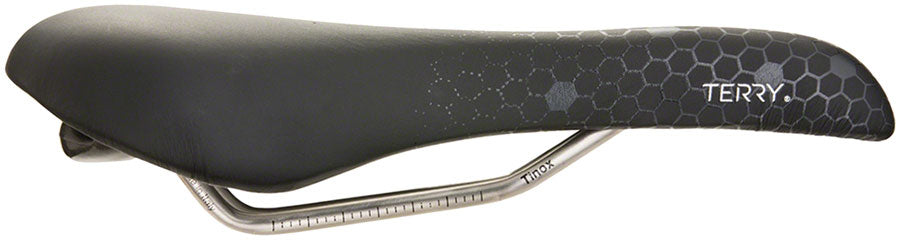 Terry Fly Ti Gel Saddle - Titanium Black/Gray Mens