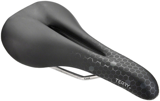 Terry Fly Ti Gel Saddle - Titanium Black/Gray Mens