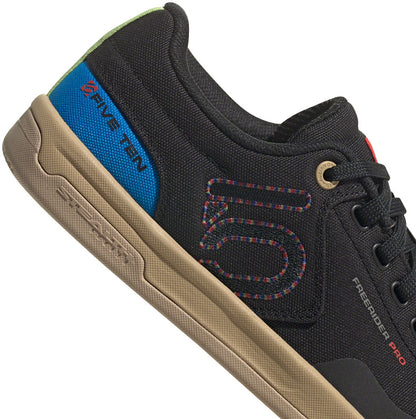 Five Ten Freerider Pro Canvas Flat Shoes - Men's Core BLK/Carbon/Pulse Lime 11.5