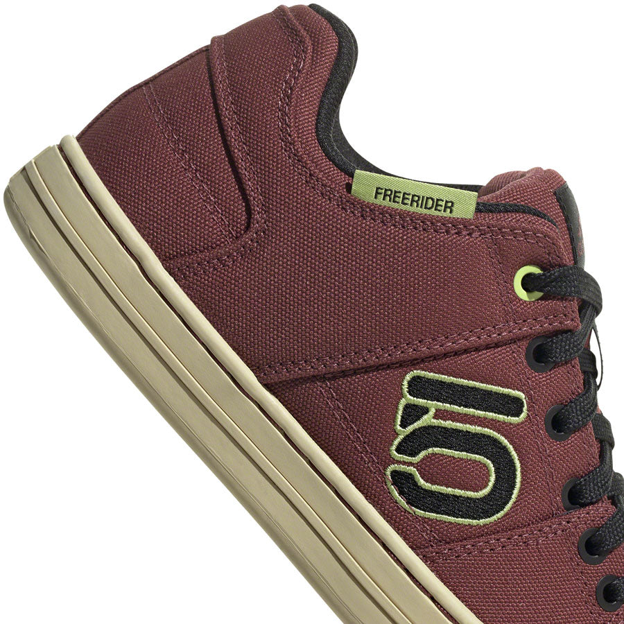 Five Ten Freerider Canvas Flat Shoes - Women's Quiet Crimson/Core BLK/Pulse Lime 10
