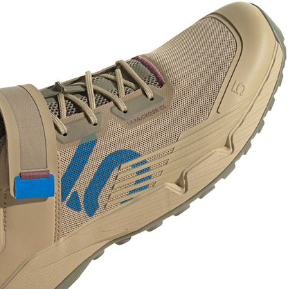 Five Ten Trailcross Mountain Clipless Shoes - Men's Beige Tone/Blue Rush/Orbit Green 6.5