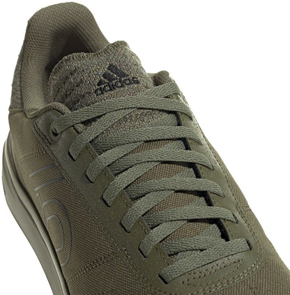 Five Ten Sleuth DLX Canvas Flat Shoes - Men's Focus Olive/Core BLK/Pulse Lime 7