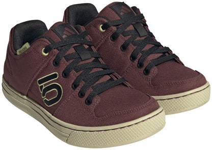 Five Ten Freerider Canvas Flat Shoes - Women's Quiet Crimson/Core Pulse Lime 9.5