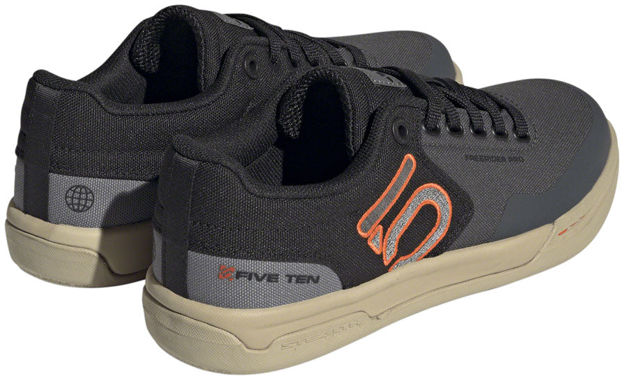 Five Ten Freerider Pro Canvas Flat Shoes - Women's Gray Six/Gray Four/Impact Orange 5.5