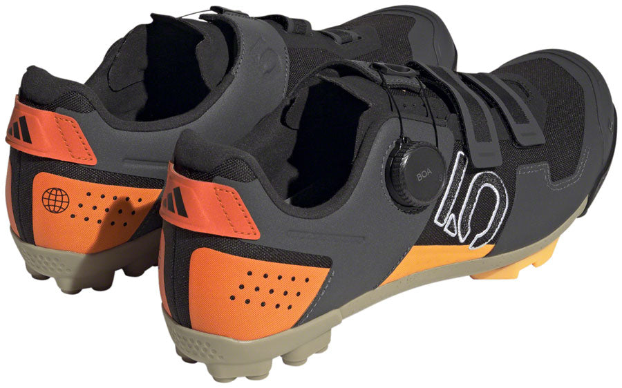 Five Ten Kestrel BOA Mountain Clipless Shoes - Men's Core BLK/Ftwr White/Impact Orange 6