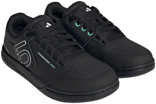 Five Ten Freerider Pro Flat Shoes - Women's Core BLK/Crystal White/Acid Mint 5.5