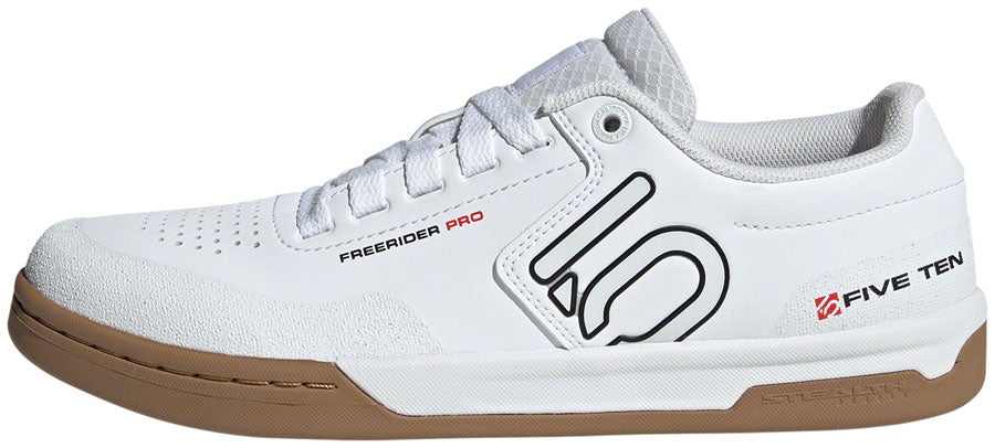 Five Ten Freerider Pro Flat Shoes - Men's FTWR White/Core Black/Red 10.5