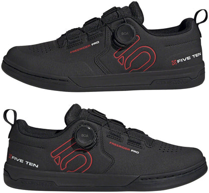 Five Ten Freerider Pro BOA Flat Shoes - Men's Core Black/Red/FTWR White 6