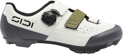 SIDI Silvis XC Clipless Shoes - Mens Ice White/Olive Green 43