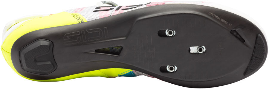 SIDI Wire 3 Road Shoes - Mens White/Yellow Fluo 48
