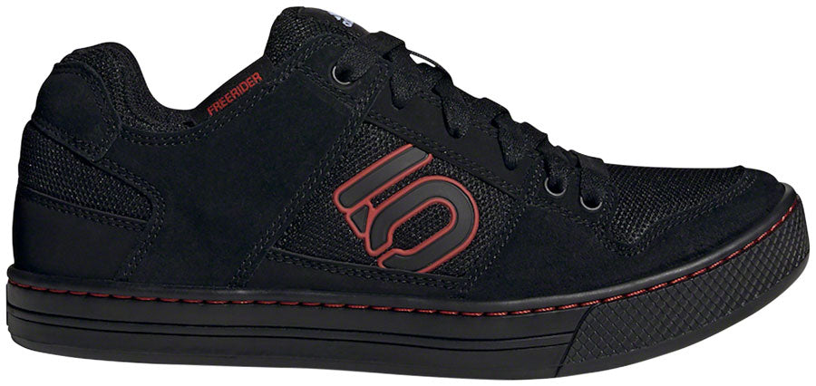Five Ten Freerider Flat Shoes - Men's Core Black / Core Black  / Red 12.5