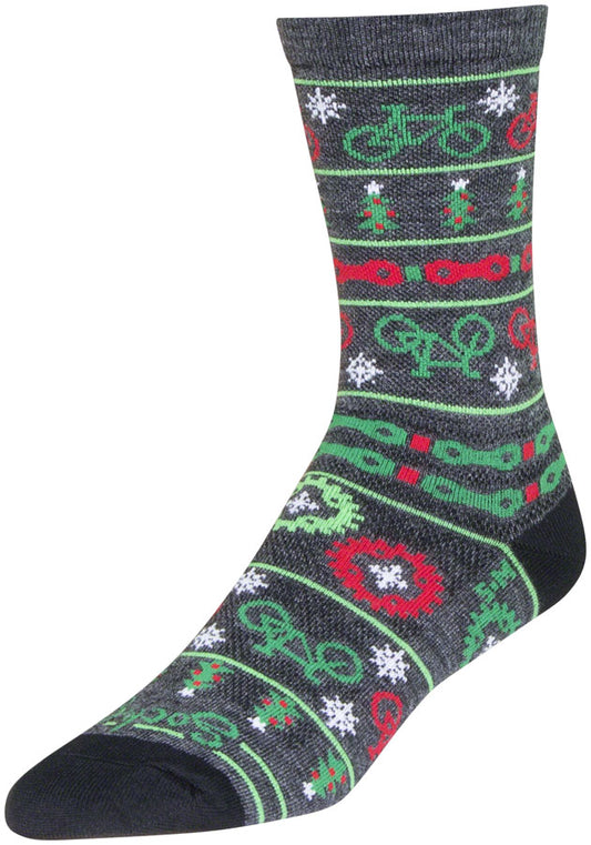 SockGuy Wool Ride Merry Crew Socks - 6