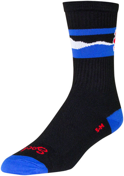 SockGuy Crew Cogorado Socks - 6" Black Small/Medium