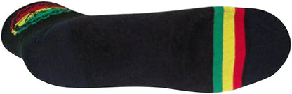 SockGuy Classic Rasta Ride Socks - 3" Black/Rasta Small/Medium