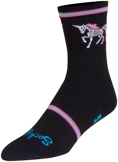 SockGuy Dark Magic Crew Socks - 6" Black/Multi Large/X-Large