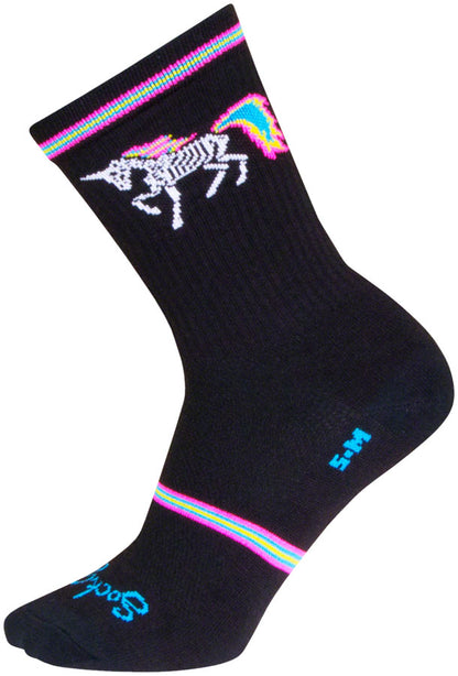SockGuy Dark Magic Crew Socks - 6" Black/Multi Large/X-Large
