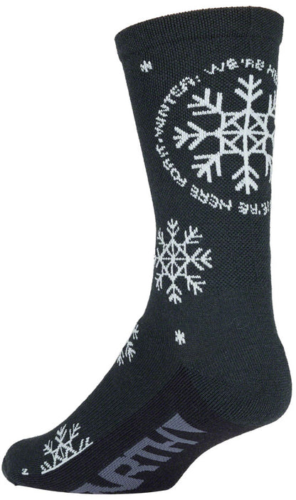45NRTH We're Here For It Midweight Wool Sock - Blue/Light Blue Small