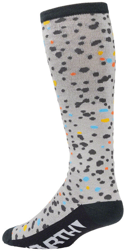 45NRTH Speck Heavyweight Knee High Wool Sock - Gray/Dark Blue Small