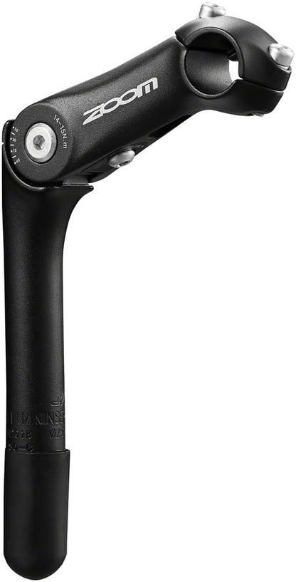 Zoom Quick Comfort Adjustable Stem - 110mm 25.4 Clamp Adjustable 80-150deg 22.2-24tpi Quill Aluminum BLK
