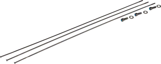 SRAM Spokes/Nipples/Washers 3-pack 298mm CX-Ray Straight-Pull External BLK Rise 60 B1 29