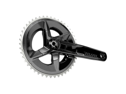 SRAM Rival AXS Crankset - 175mm 12-Speed 48/35t 107 BCD DUB Spindle Interface BLK D1
