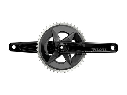 SRAM Rival AXS Wide Crankset - 172.5mm 12-Speed 43/30t 94 BCD DUB Spindle Interface BLK D1