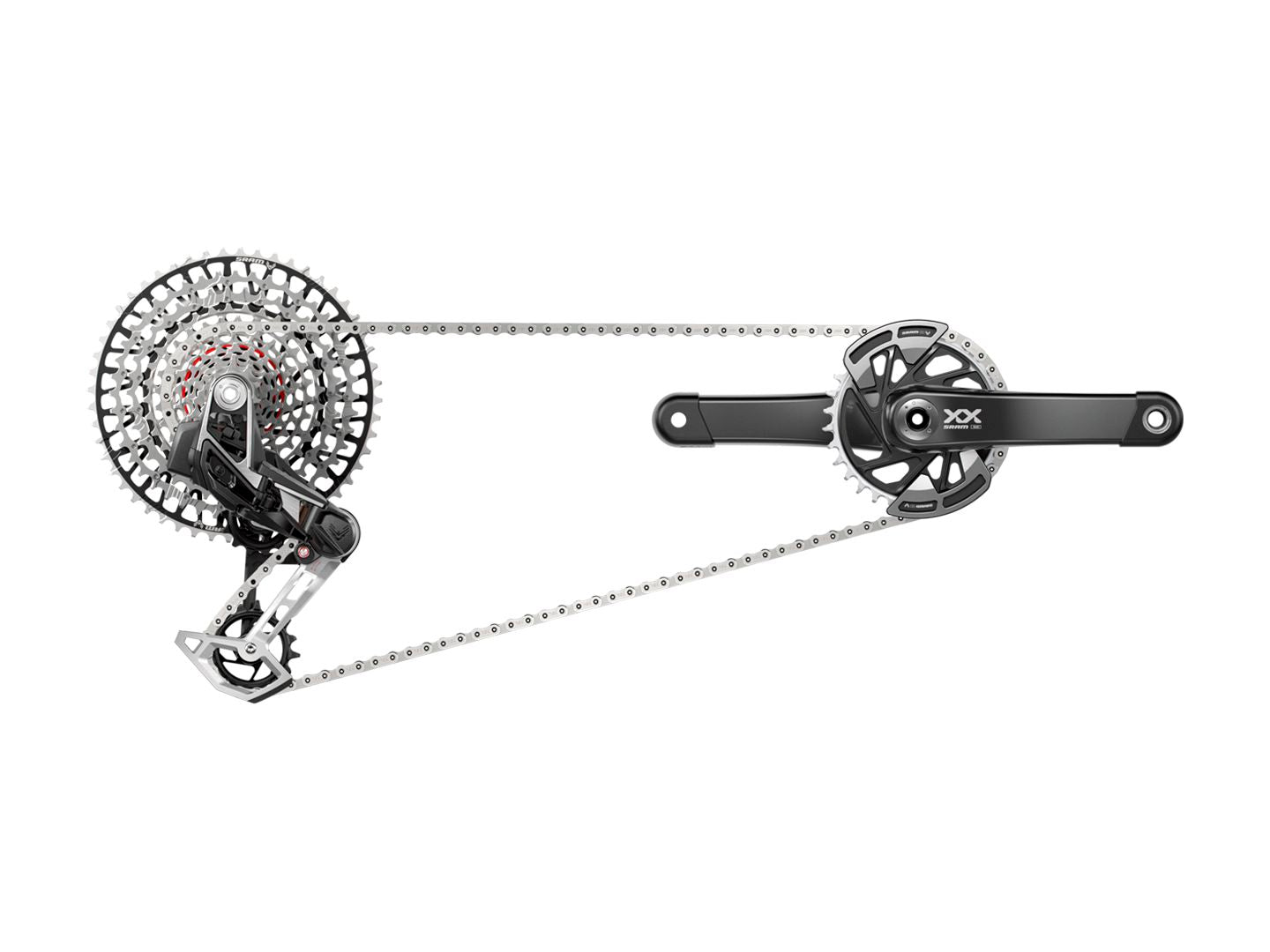 SRAM XX T-Type Eagle Transmission Groupset - 175mm Crank 32t Chainring AXS POD Controller 10-52t Cassette Rear Derailleur Chain