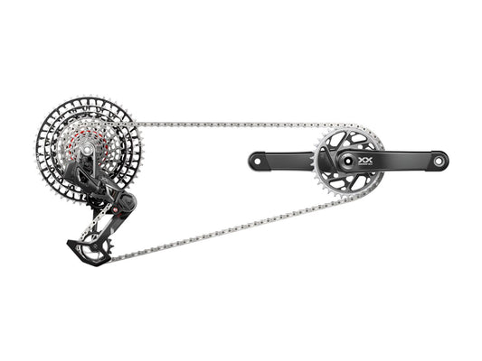 SRAM XX SL T-Type Eagle Transmission Groupset - 170mm Crank 34t Chainring AXS POD Controller 10-52t Cassette Rear Derailleur Chain