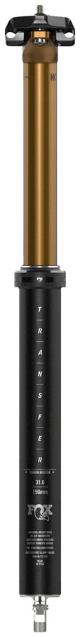 FOX Transfer Factory Dropper Seatpost - 31.6 mm 240 mm Internal Routing Kashima Coat