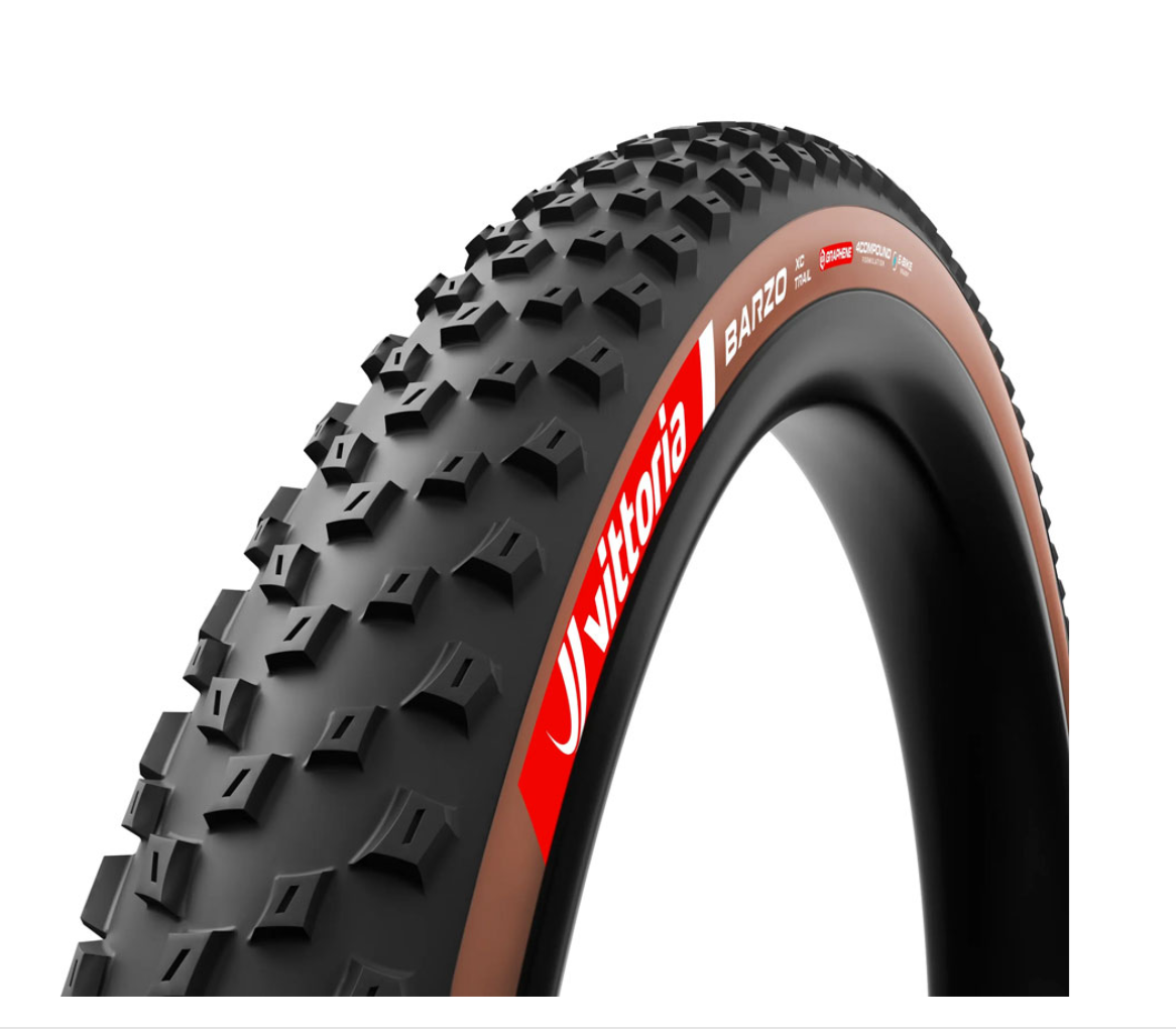 Vittoria Barzo XC Trail Tire - 29 x 2.40 Tubeless Folding BLK/Brown 4C Graphene G2.0 E-Bike