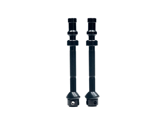 Stans Tubeless Universal+ Valve Stems - Alloy Tall Black Pair