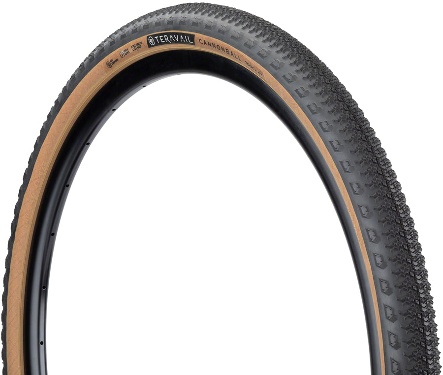 Teravail Cannonball Tire - 700 x 47 Tubeless Folding Tan Light and Supple