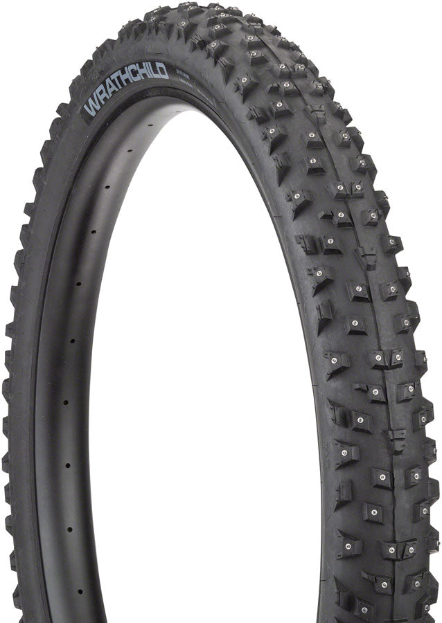 45NRTH Wrathchild Tire - 27.5 x 3.0 Tubeless Folding BLK 60 TPI 252 Concave Carbide Studs