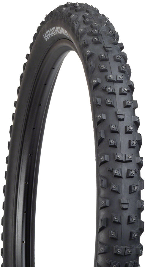 45NRTH Wrathchild Tire - 29 x 2.6 Tubeless Folding BLK 120 TPI 252 XL Concave Carbide Aluminum Studs