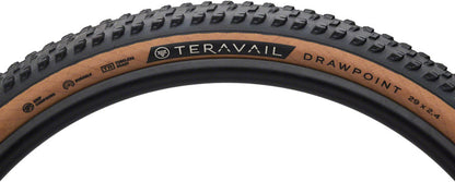 Teravail Drawpoint Tire - 29 x 2.4 Tubeless Folding Tan Durable Grip Compound