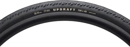 Teravail Updraft Tire - 700 x 40 Tubeless Folding BLK Durable Fast Compound