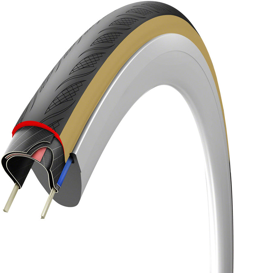 Vittoria Rubino V Tire - 700 x 28 Tubeless Folding BLK/Tan 1C Graphene + Silica G2.0