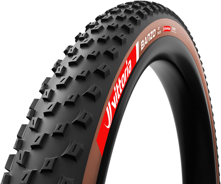 Vittoria Barzo XC Race Tire - 29 x 2.40 Tubeless Folding BLK/Brown Race Graphene + Silica